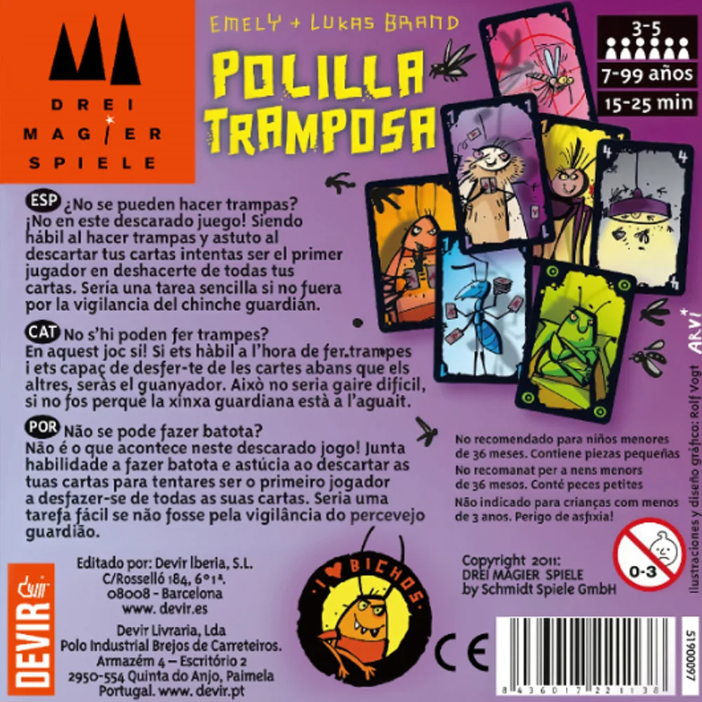 Spanish Polilla Tramposa Card  - đánh giá và giá Party Games Juego
