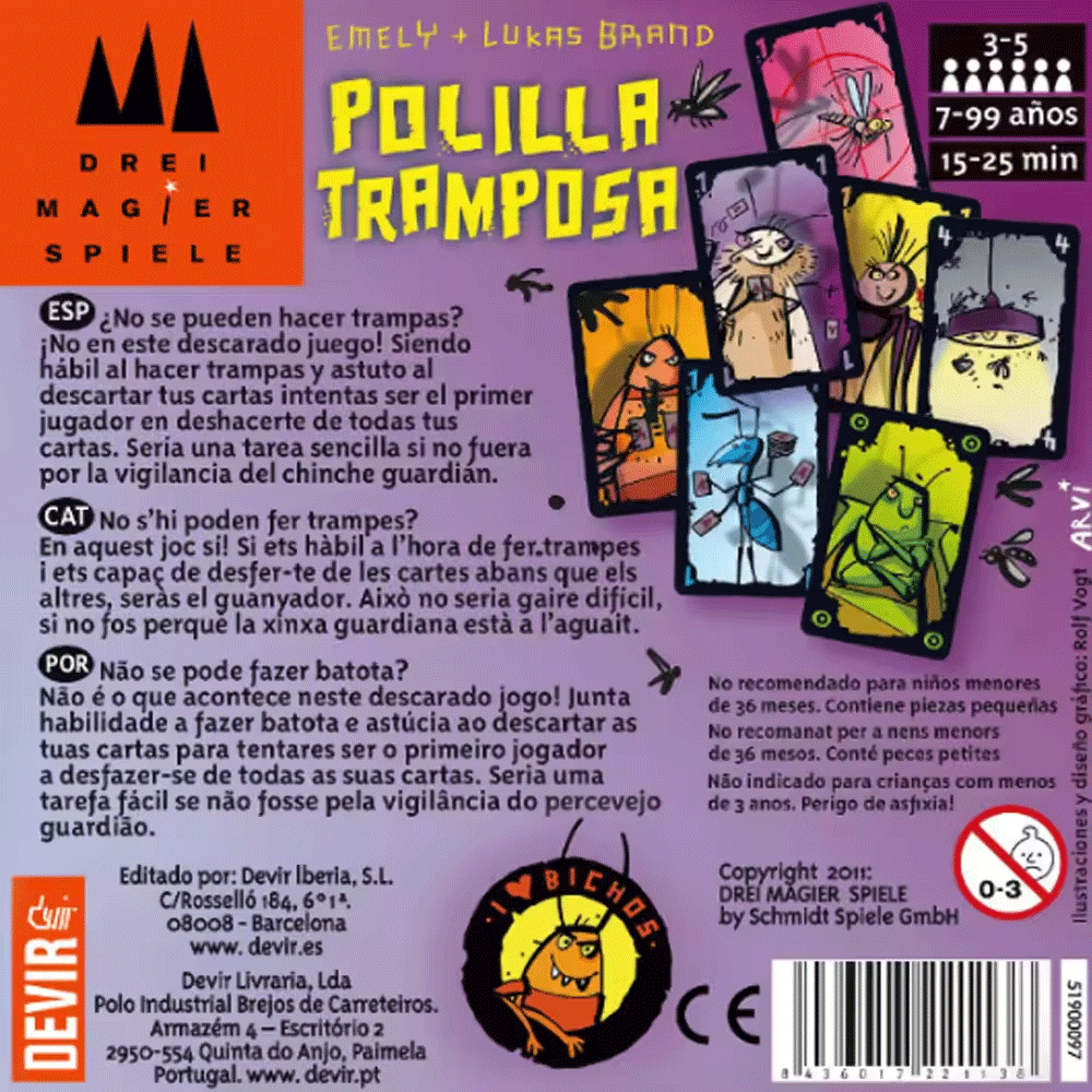 Polilla Tramposa Board Games T - đánh giá và giá Party Games Juego
